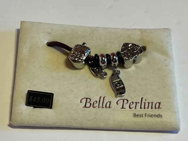 Bella Perlina "BEST FRIENDS" Silver Tone Set Of 4 Charms