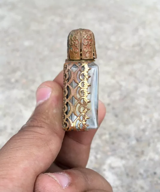 1900s Vintage Unique Glass Perfume Bottle With Multiple Layers Coatings G1113 3