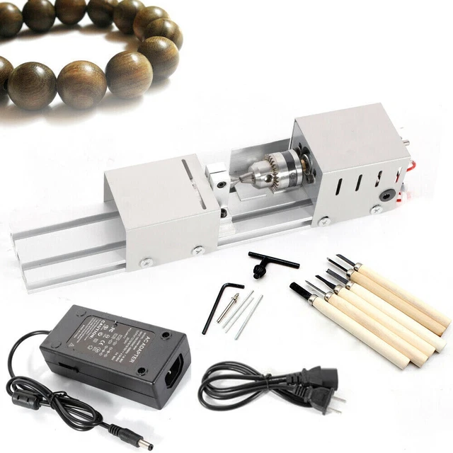100W Mini Lathe Beads Polisher Machine Woodworking Table Saw Cutting Rotary Tool