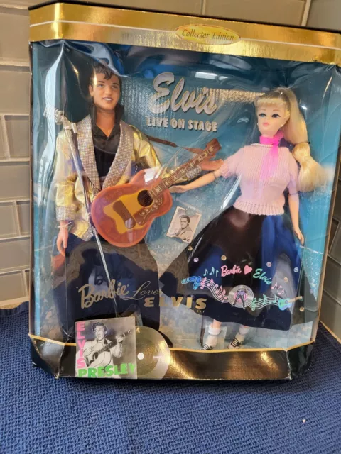 Vintage Elvis Live On Stage, Barbie Loves Elvis Gift Set Mattel 1996