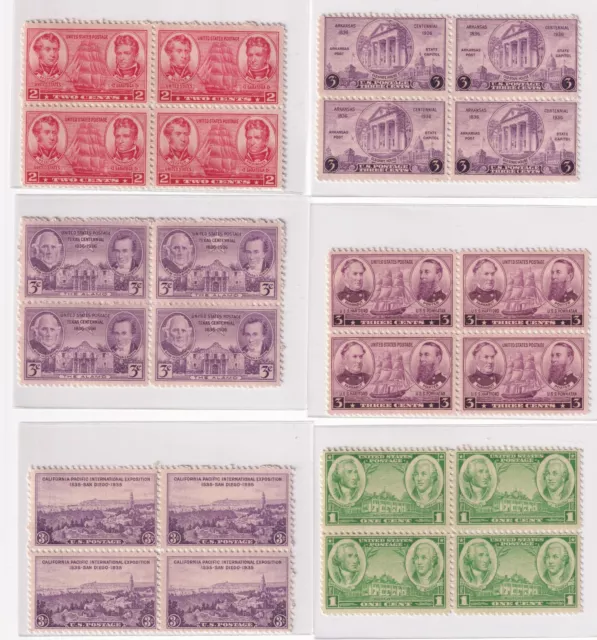 USA stamps - Mixed Mint block collection