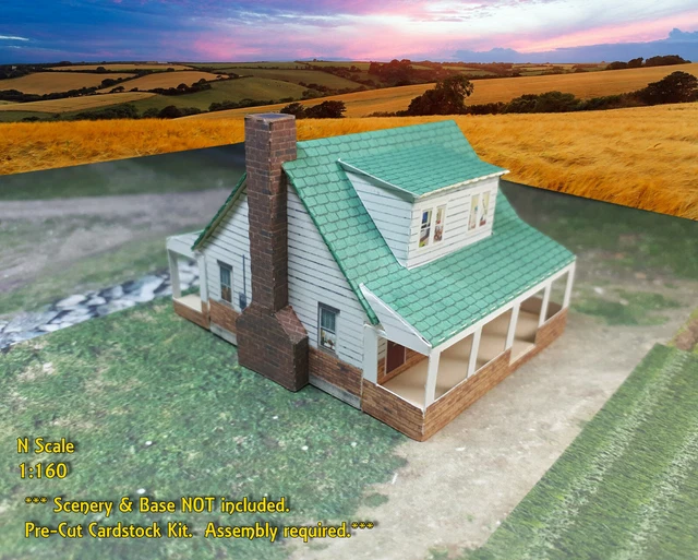 Z Scale Building - Cover Stock(paper) Pre-Cut Nordic Style Houses - ZS4P - Foto 11