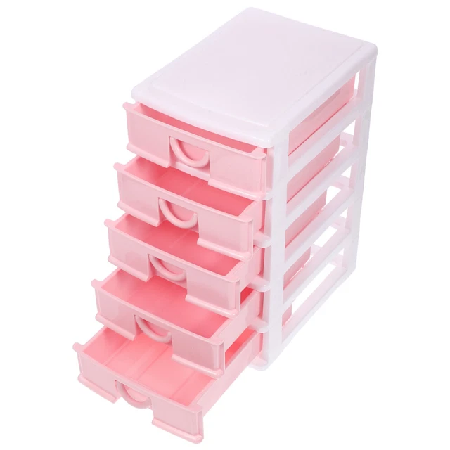 Organiseur De Tiroirs De Bureau 3 Étages 6 Tiroirs - Boîte De Rangement Empilable Plastique Bleu Pour Maquillage Et Papeterie