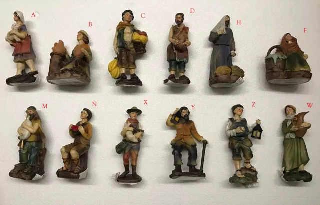 Statuine pastori per Presepe altezza 15cm lavori pastorelli in resina 1pz