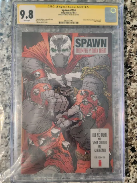 Spawn #224 CGC SS 9.8 Signed Frank Miller! Dark Knight Returns #2 Cover Homage