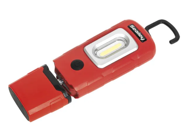 Sealey Rechargeable Inspection Lamp 360 Degree 3W COB 1W SMD LED Red LED3601R