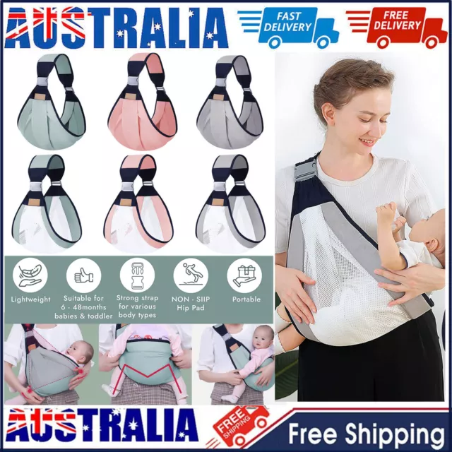 Lightweight Baby Carriers Breathable Sling Newborn Toddler Ergonomic Backpack AU