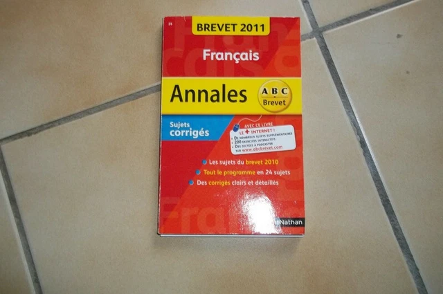 Annales Brevet Francais Avec Corrigés picclick.fr