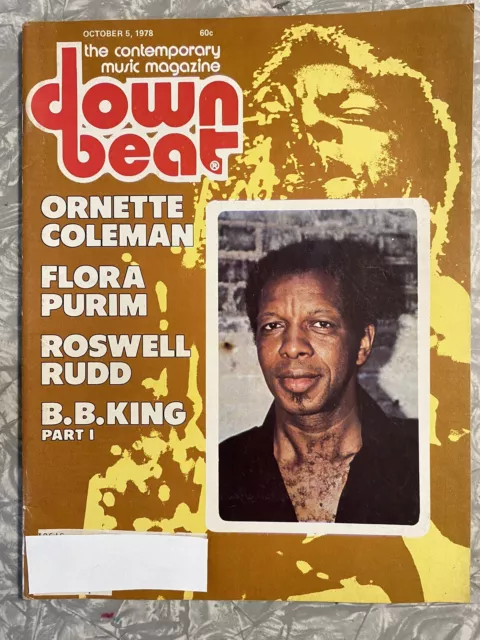 Down Beat Mag Ornette Coleman Flora Purim BB King October 5 1978 Roswell Rudd