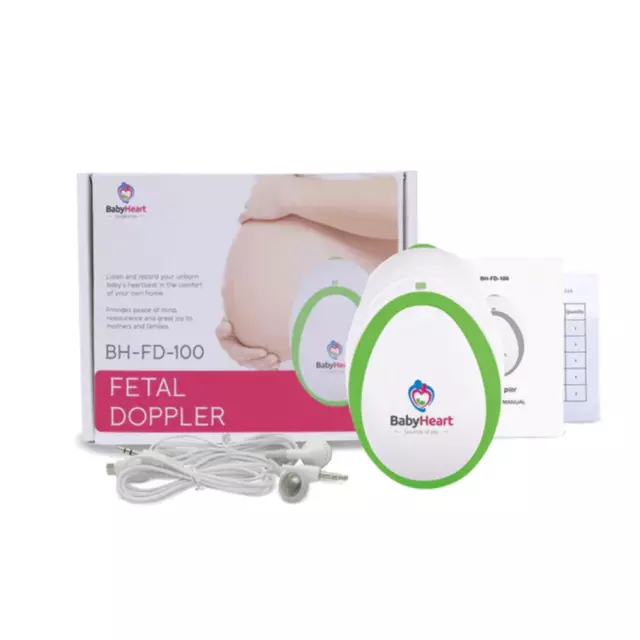 BabyHeart Mini Fetal Doppler Portable Ultrasound Heart Beat Monitor