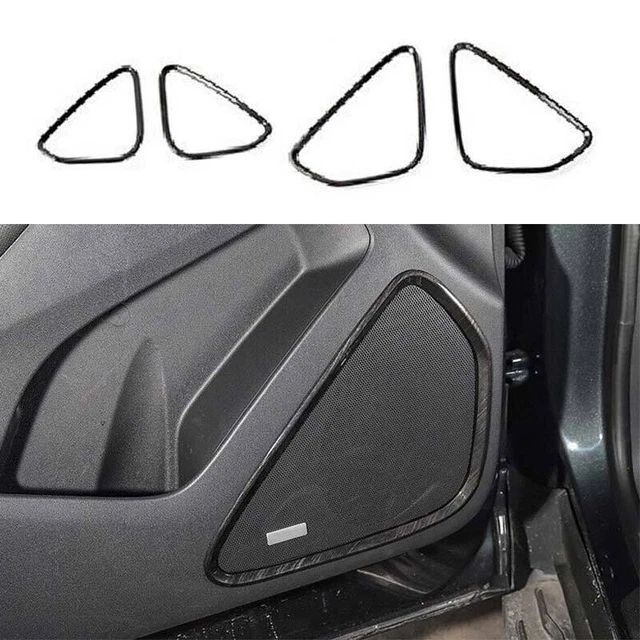 For Chevrolet Equinox 2018-24 Black Wood Inner Door Speaker Ring Frame Trim 4pcs