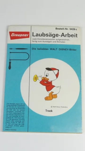 Graupner Laubsäge-Arbeit - Disney 5429c Neffe Track mit Trompete OVP NEU 60er J.