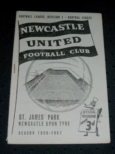 NEWCASTLE UNITED v HIBERNIAN 3/10/1956 FRIENDLY MATCHDAY PROGRAMME