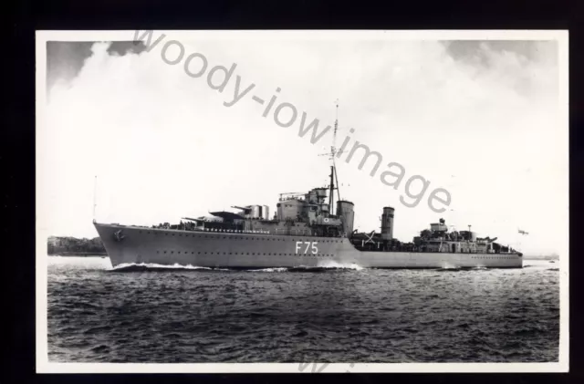 nb0316 - Royal Navy Warship - HMS Eskimo F75 - Wright & Logan photograph