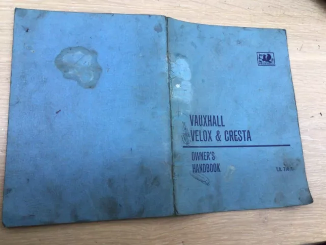 Vauxhall Velox & Cresta PB 1970 owner’s handbook