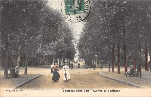 Cpa 94 Fontenay Sous Bois Avenue De Fontenay