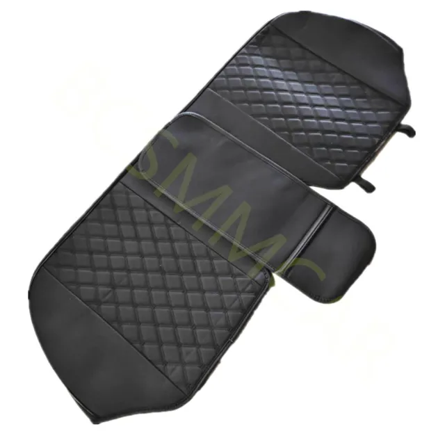 Universal PU Leather Car Rear Bench Split Seat Cover Full Protector Cushion Pad