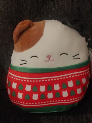 SQUISHMALLOWS CAT HOLIDAY 2022 Squishmallow 9-9.5” CAM Calico Christmas ...