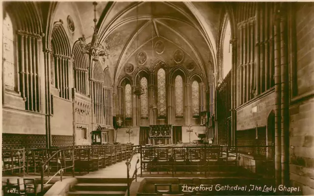 Hereford Cathedral The Lady Chapel - H Hill Postcard