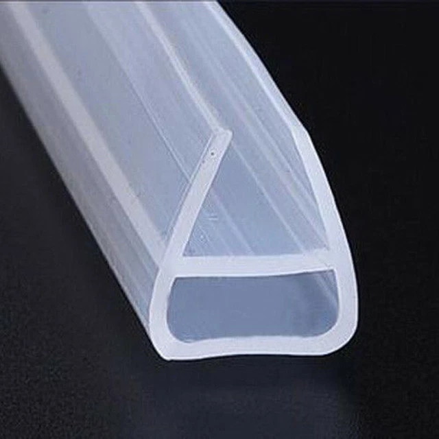 Bande D'étanchéité Transparente Pour Porte De Douche Sans Cadre - F-8MM, Longueur 2 M, En Plastique/caoutchouc, Pour Joint Inférieur