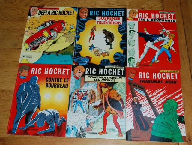 LOT DE 6 ALBUMS DE RIC HOCHET (TBE- à TBE+) TIBET DUCHÂTEAU