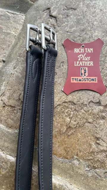 Black stirrup leathers 64” Calf Skin Soft Leather