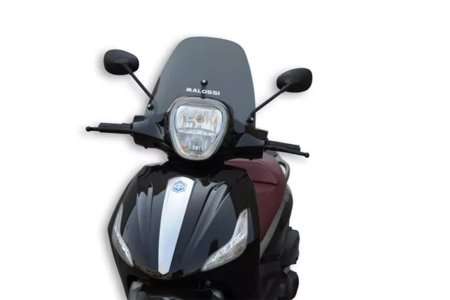 SPORT SCREEN CUPOLINO MALOSSI FUMÉ SCURO PIAGGIO BEVERLY 300 ie EURO4 2017->