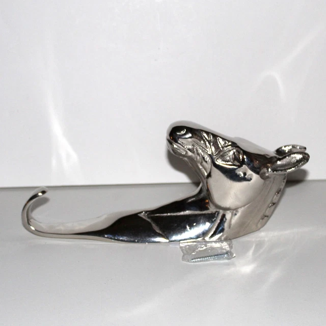 Horse Head coat hanger hook Cast Aluminum 10” NEW large silver 6