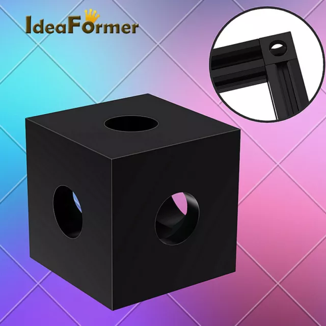 3D Printer 2020 Aluminum Cube Prism Connector V-slot Three Way Corner Bracket.