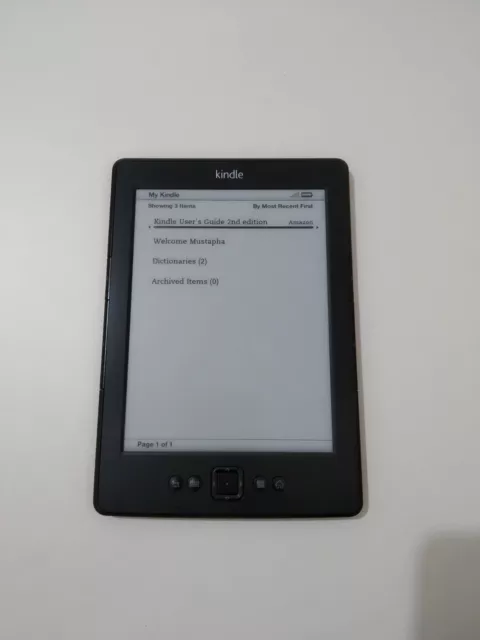 Lector de libros electrónicos Amazon Kindle 4ta generación 2 GB Wi-Fi 6 pulgadas excelente estado 3