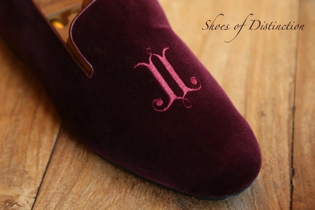 Mocassins John Lobb Velvet Albert – Bleu Marine Velours, Taille 7.5 UK (41.5 EU)