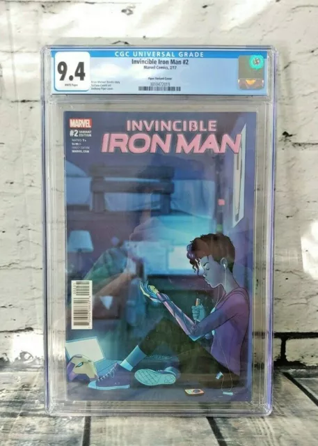 Invincible Iron Man #2 1:25 Piper Cover Variant CGC 9.4 Riri Williams Ironheart