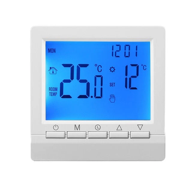 Programmable Digital Room Thermostat for LCD Display Room Heating Control