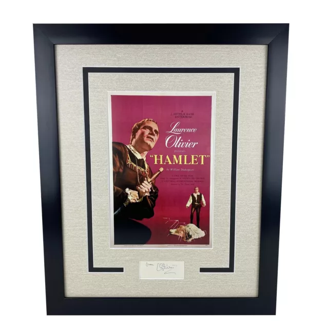 Laurence Olivier "Hamlet" AUTOGRAPH Signed Photo Framed 16x20 Matte Display ACOA