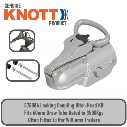 Genuine Knott Avonride 575004 Cast Coupling Trailer Hitch 3500kg for 60mm Tube