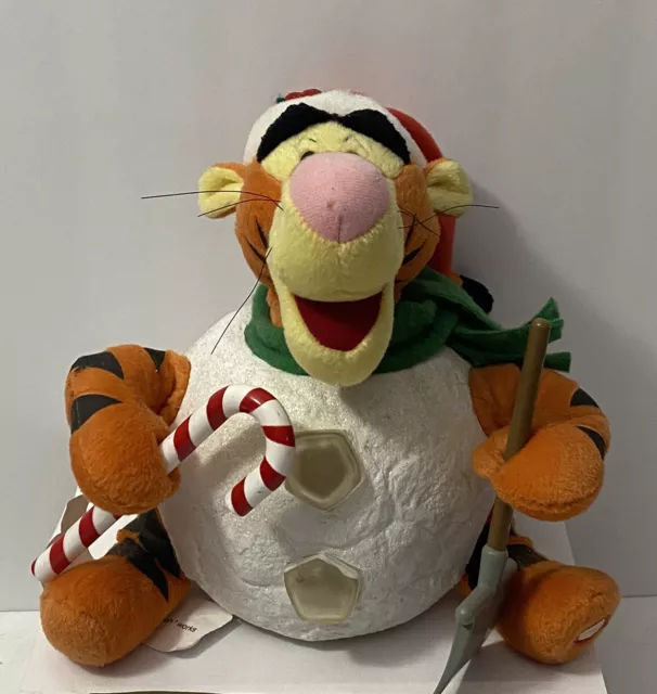 Disney Tigger from Winnie the Pooh Animated Singing Snowball Snowman Gemmy