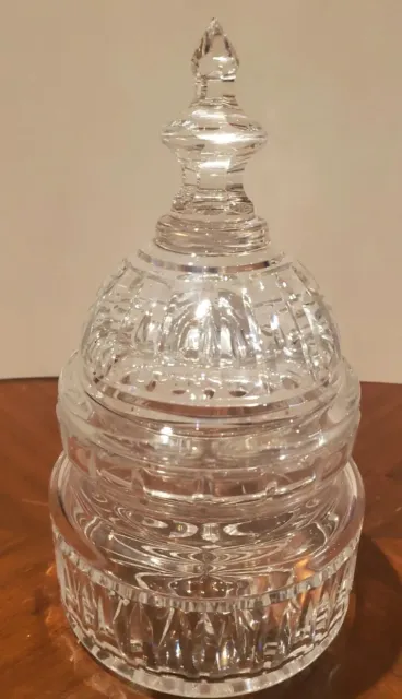 Waterford Crystal US Capitol Dome Building Biscuit Barrel Cookie Candy Jar