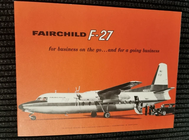 Fokker F-27 Executive Business Aircraft Airliner Prestige Brochure