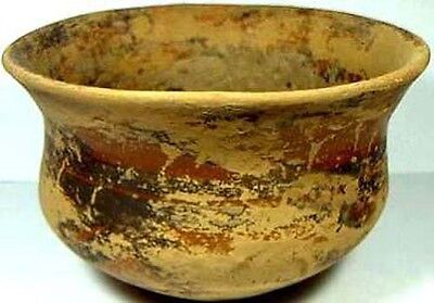 Painted Bowl Ancient Neolithic Predynastic China Large Intact Earthware 2000BC