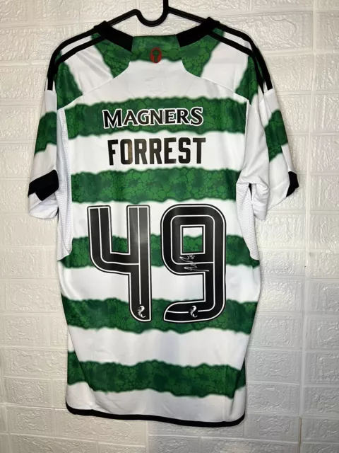 Hand Signed James Forrest Celtic Home Shirt 2023/24, COA and Photo Proof