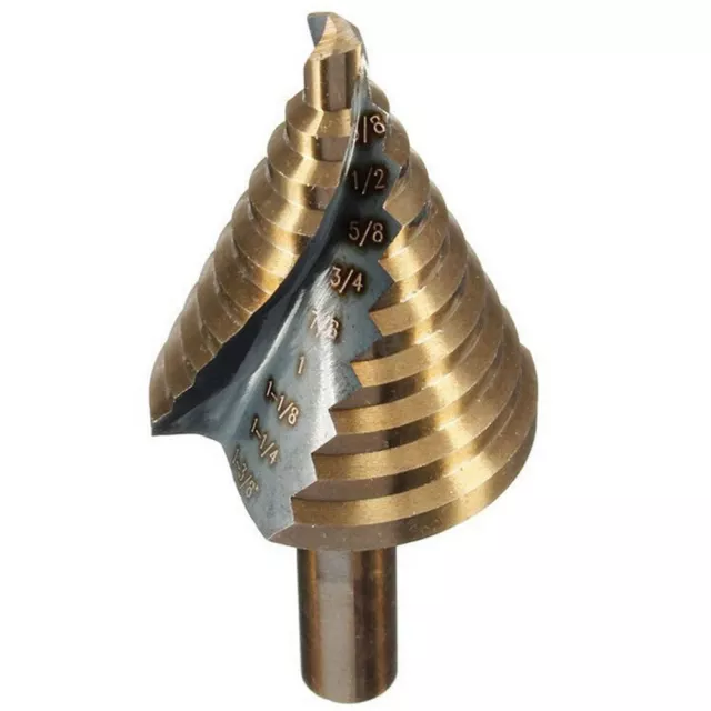 10-Sizes Spiral Flute Step Drill Bit Stainless Steel Multiple Hole Opener Cutter 2