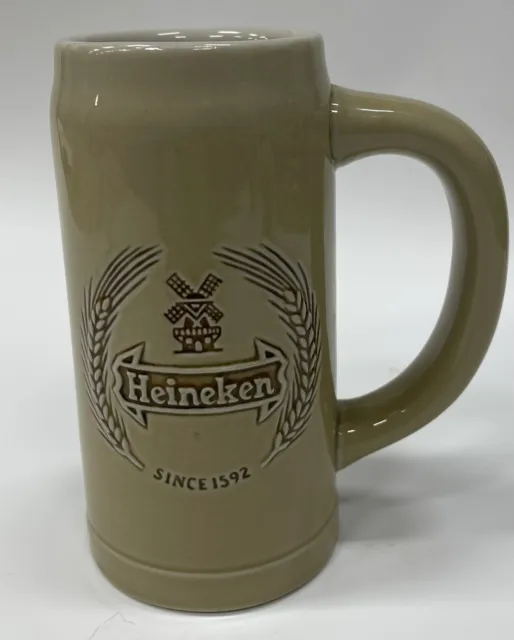 VTG Ceramarte Heineken Since 1592 Beer Stein Mug 20 oz Windmill Man Cave
