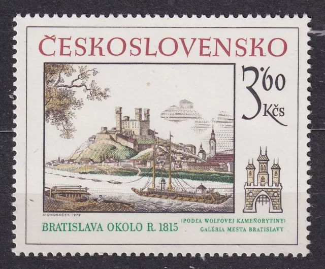 TCHÉCOSLOVAQUIE 1979 SC#2271 MNH** 3,60 degrés, Château de Bratislava.