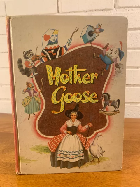 Vintage Whitman Publishing Co MOTHER GOOSE Mini Coloring Book Children's  1961
