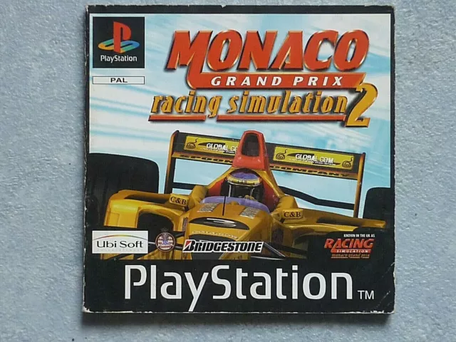 Notice Monaco Grand Prix Racing Simulation 2 Pour Jeu PS1. ENVOI SUIVI.