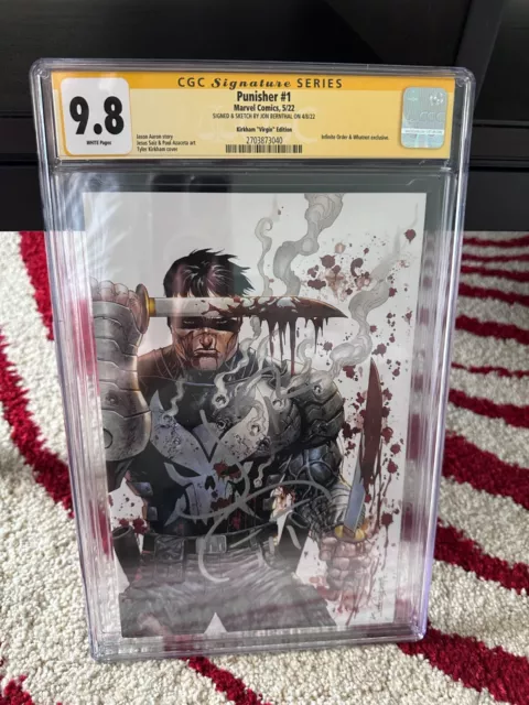 Virgin Punisher #1 Cgc Ss 9.8 Jon Bernthal Signed And Remark Whatnot Exclusive