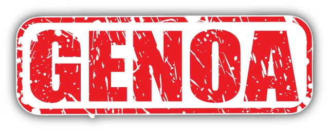 Genoa Grunge Travel Stamp Car Bumper Sticker Decal
