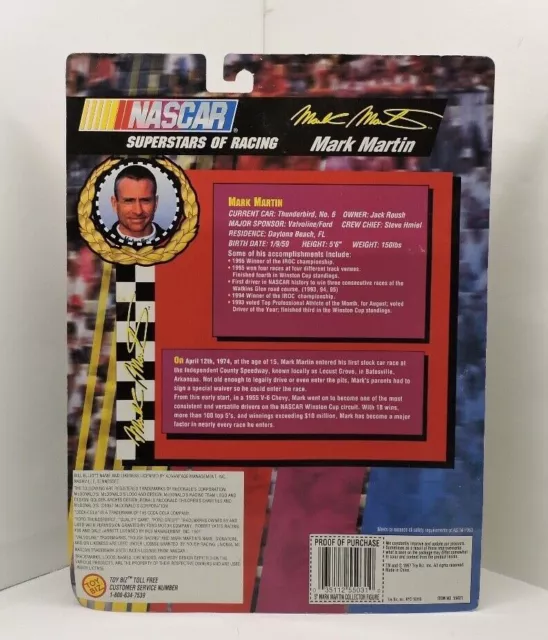 Mark Martin Superstars Of Racing Toy Biz 1997 NASCAR Vintage 55031 2