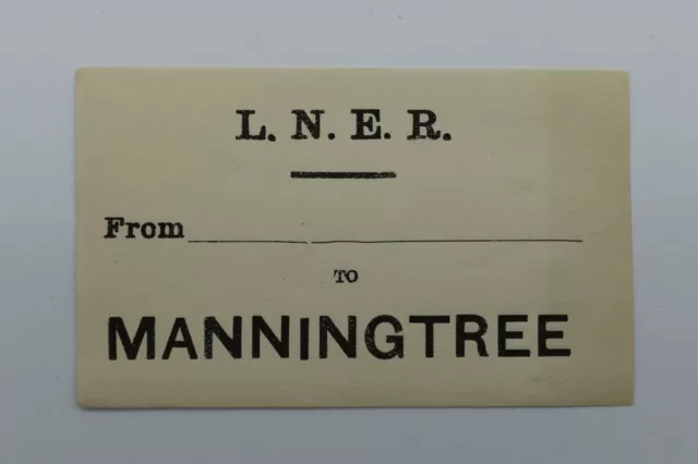 LNER Railway Luggage Label MANNINGTREE (RefLAs6)