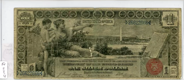 1896 $1 Silver Certificate Fr. 224 in VF Condition 26622666